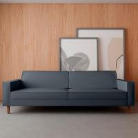 Sofá 4 Lugares Aurora Linho Cinza 260 cm - 2