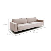 Sofá 4 Lugares Angelo Linho Bege 260 cm - 3