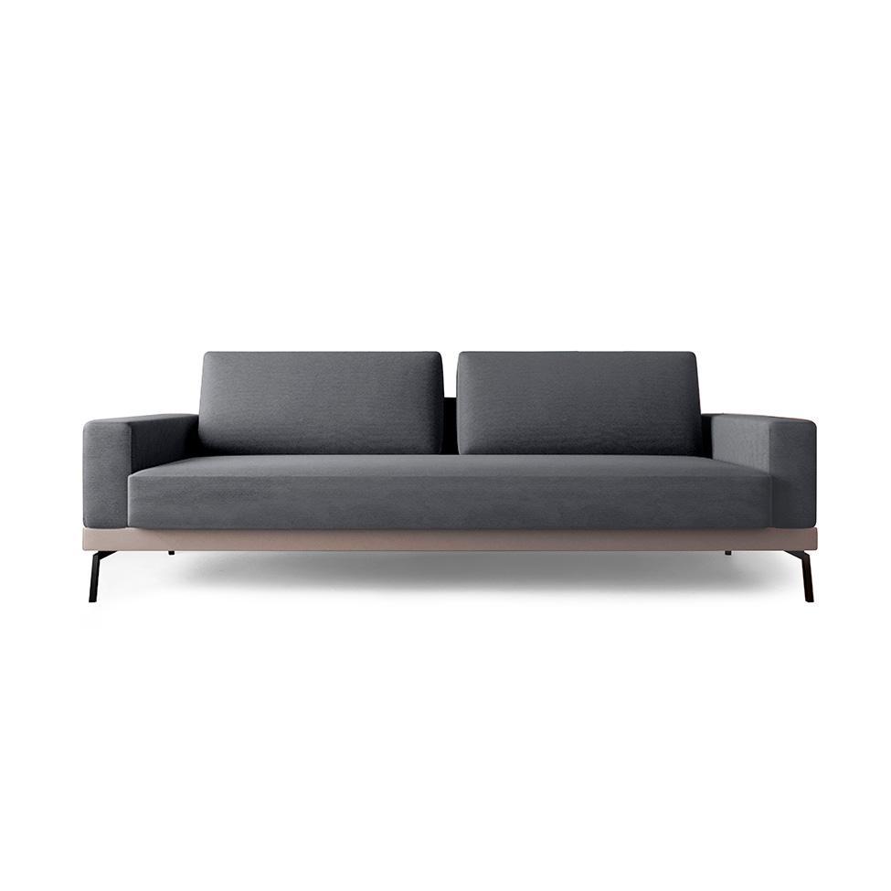 Sofá 3 Lugares Franccesco Linho Cinza 180 cm - 1