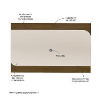 Painel para TV até 86 Polegadas Elegance Pinho e Off White