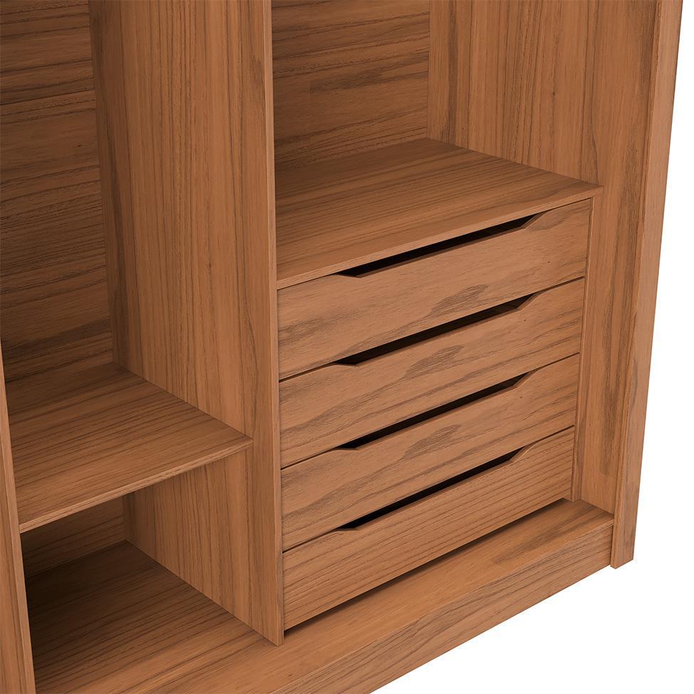 Guarda-Roupa Casal Montclair Flex 3 PT 8 GV Off White e Canela - 9