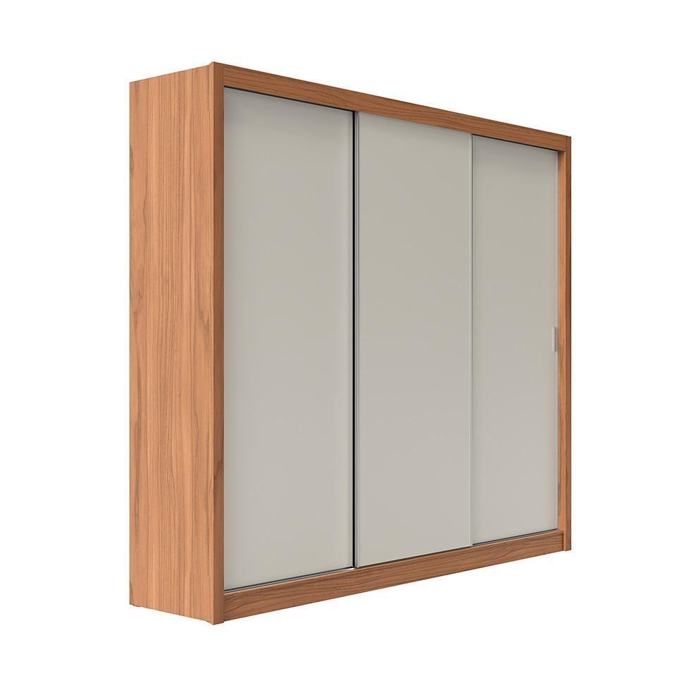 Guarda-Roupa Casal Montclair Flex 3 PT 6 GV Off White e Canela - 1
