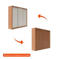 Guarda-Roupa Casal Montclair Flex 3 PT 6 GV Off White e Canela - 2