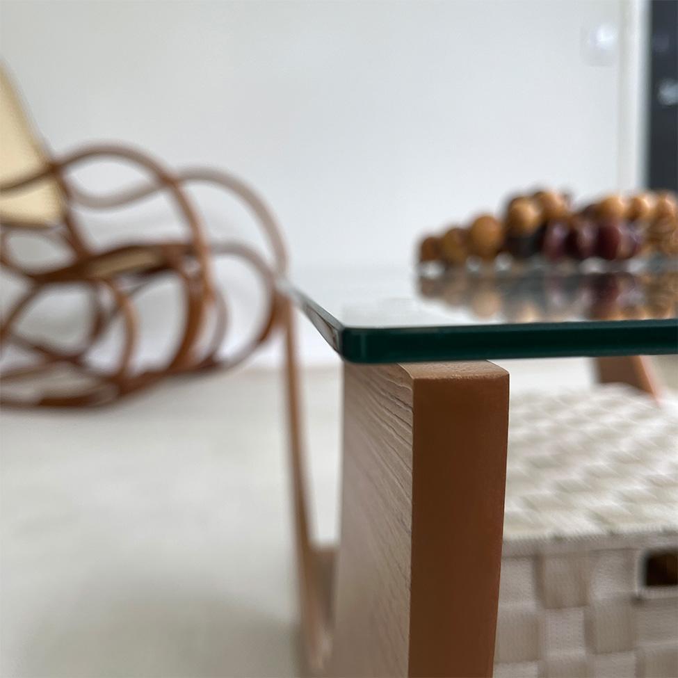 Mesa de Centro Retangular com Tampo de Vidro Onda Cinamomo - 9