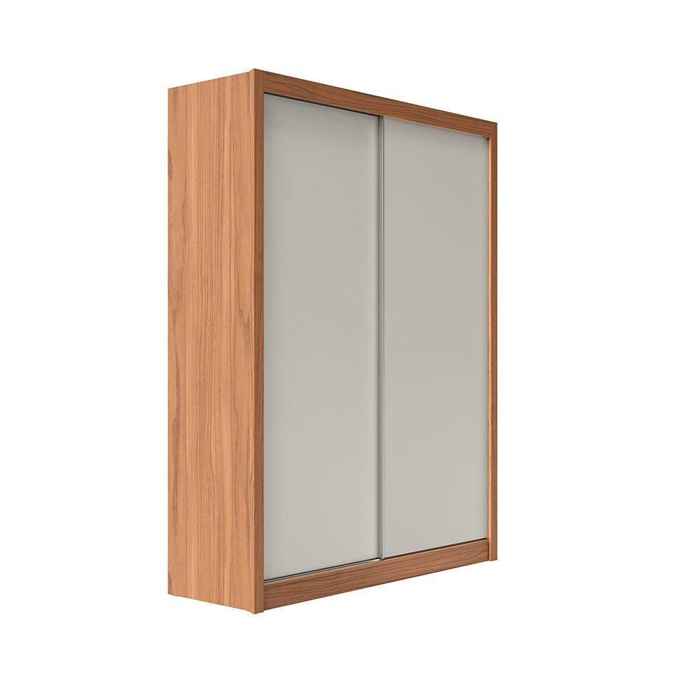 Guarda-Roupa Solteiro Montclair Flex 2 PT 4 GV Off White e Canela - 1