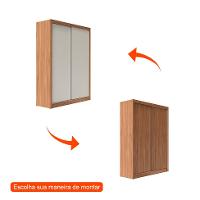 Guarda-Roupa Solteiro Montclair Flex 2 PT 4 GV Off White e Canela - 2