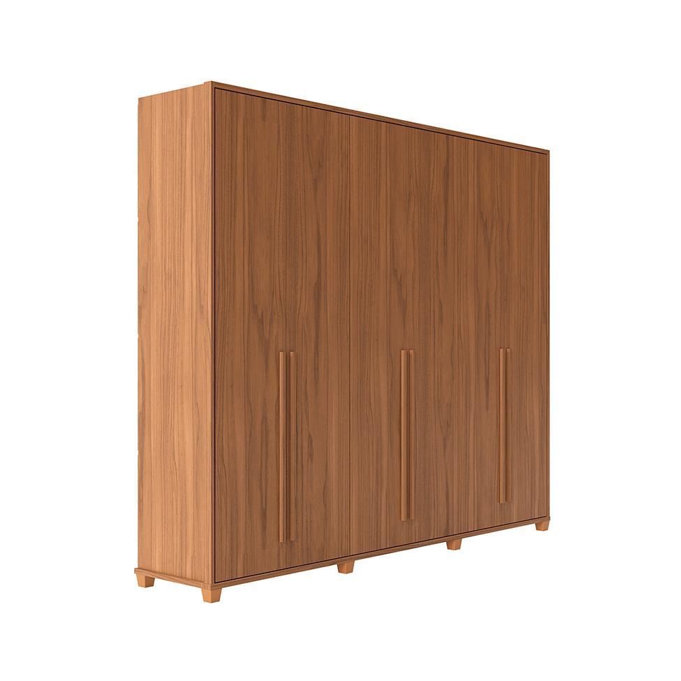 Guarda-Roupa Casal com Espelho Rockford 6 PT 6 GV Canela - 1