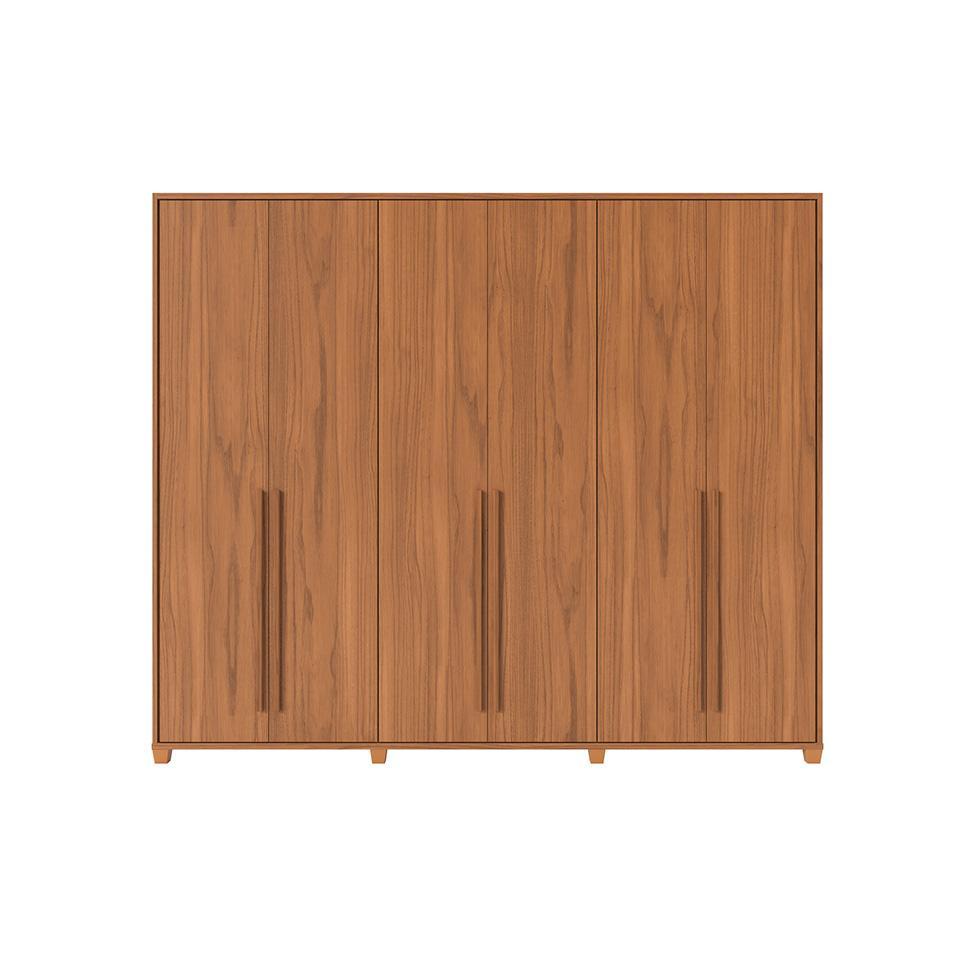 Guarda-Roupa Casal com Espelho Rockford 6 PT 6 GV Canela - 6