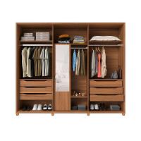 Guarda-Roupa Casal com Espelho Rockford 6 PT 6 GV Canela