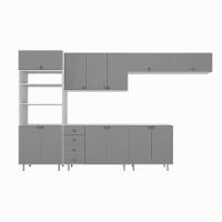 Cozinha Completa Maranello 100% MDF 12 PT 4 GV Cinza - 3