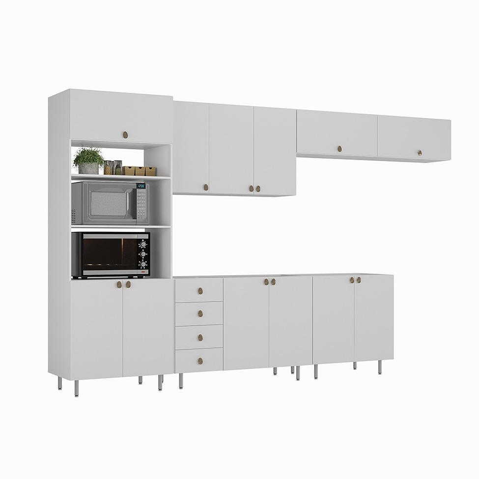 Cozinha Completa Maranello 100% MDF 12 PT 4 GV Branco - 5