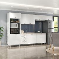 Cozinha Completa Maranello 100% MDF 12 PT 4 GV Branco - 1