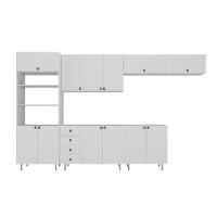 Cozinha Completa Maranello 100% MDF 12 PT 4 GV Branco