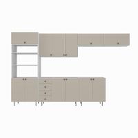 Cozinha Completa Maranello 100% MDF 12 PT 4 GV Bege