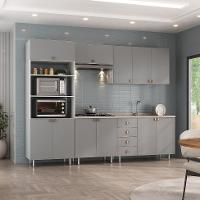 Cozinha Completa Maranello 100% MDF 11 PT 4 GV Cinza - 1