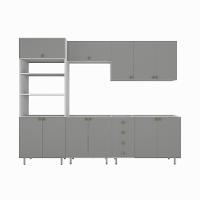 Cozinha Completa Maranello 100% MDF 11 PT 4 GV Cinza