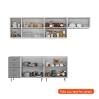 Cozinha Completa Maranello 100% MDF 10 PT 4 GV Cinza - 2