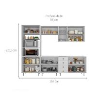 Cozinha Completa Maranello 100% MDF 11 PT 4 GV Branco - 3