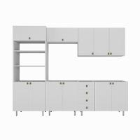 Cozinha Completa Maranello 100% MDF 11 PT 4 GV Branco