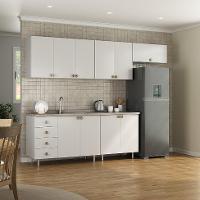 Cozinha Completa Maranello 100% MDF 10 PT 4 GV Branco - 1