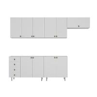 Cozinha Completa Maranello 100% MDF 10 PT 4 GV Branco