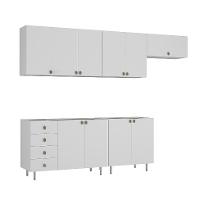 Cozinha Completa Maranello 100% MDF 10 PT 4 GV Branco - 5