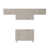 Cozinha Compacta Maranello 100% MDF 7 PT 4 GV Bege