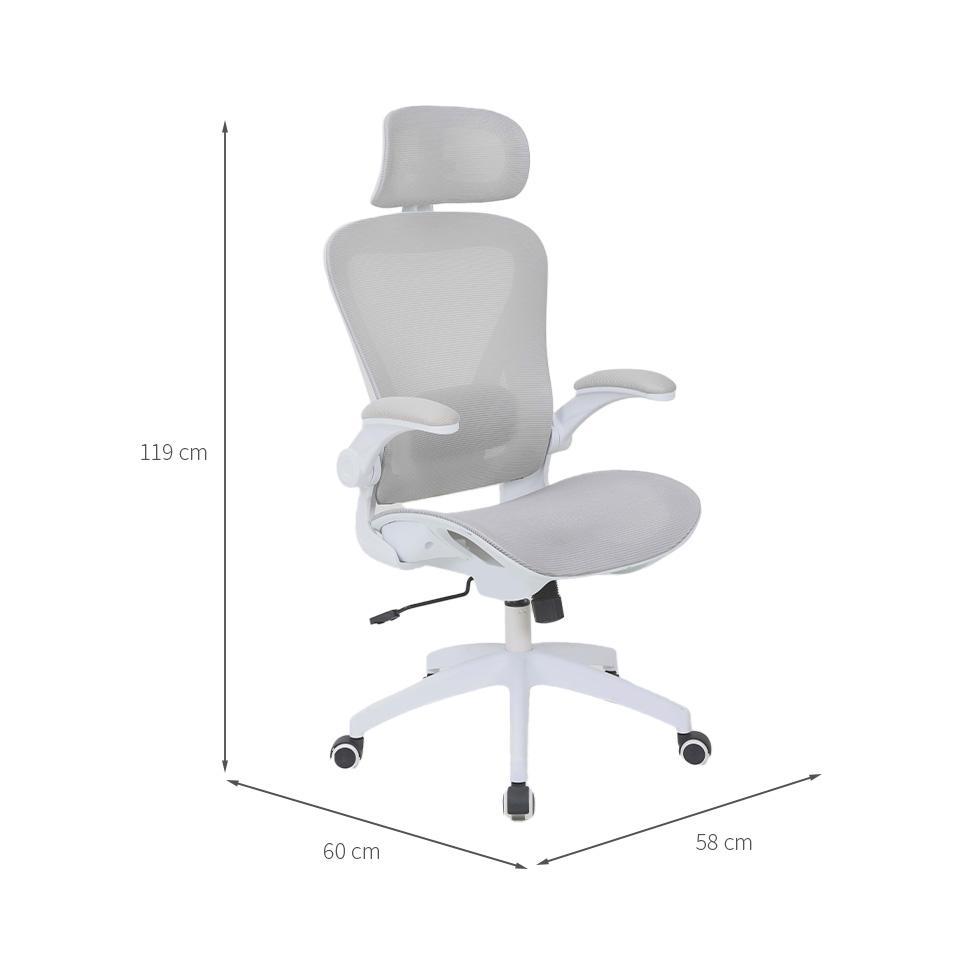 Cadeira de Escritório Presidente Giratória Zenith Cinza - 3
