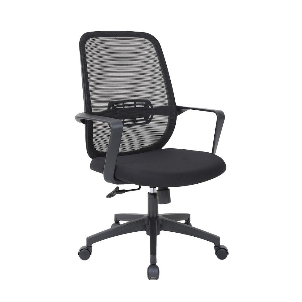 Cadeira de Escritório Secretária Giratória Hank Preta - 1