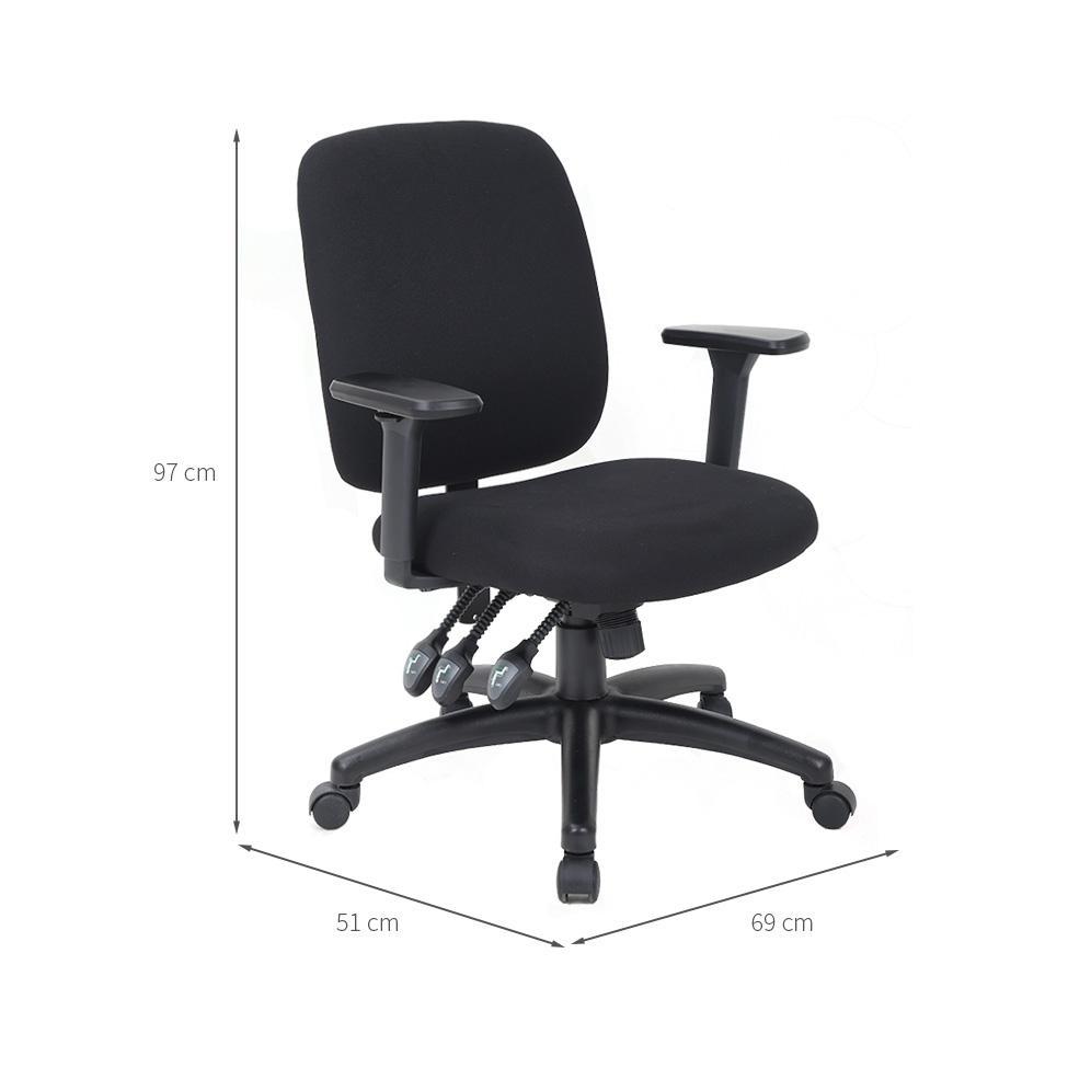 Cadeira de Escritório Diretor Giratória Walle Preta - 3