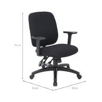 Cadeira de Escritório Diretor Giratória Walle Preta - 3