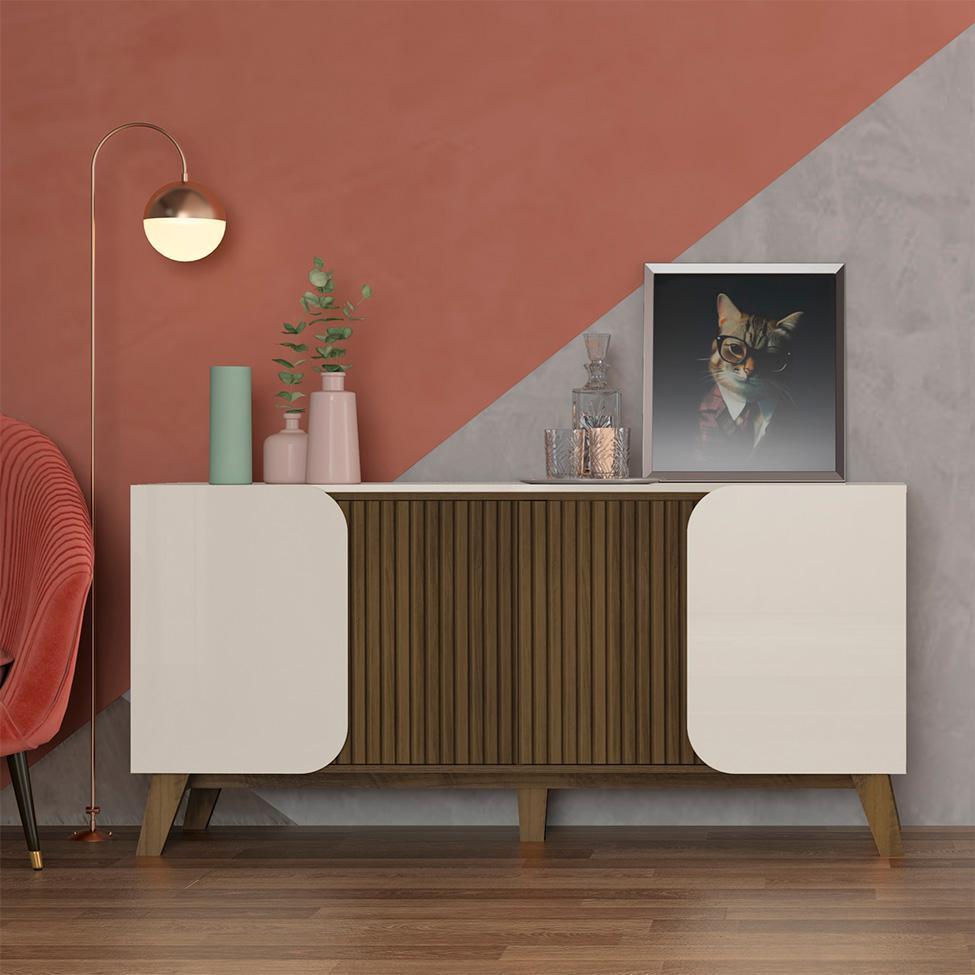 Buffet Elegance 4 PT Pinho e Off White - 8