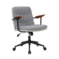 Cadeira de Escritório Secretária Giratória Bennett Cinza e Bege - 1