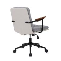 Cadeira de Escritório Secretária Giratória Bennett Cinza e Bege - 2