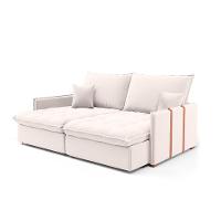 Sofá Retrátil Sem Caixa 3 lugares Solomons Linho Cru 180 cm - 1