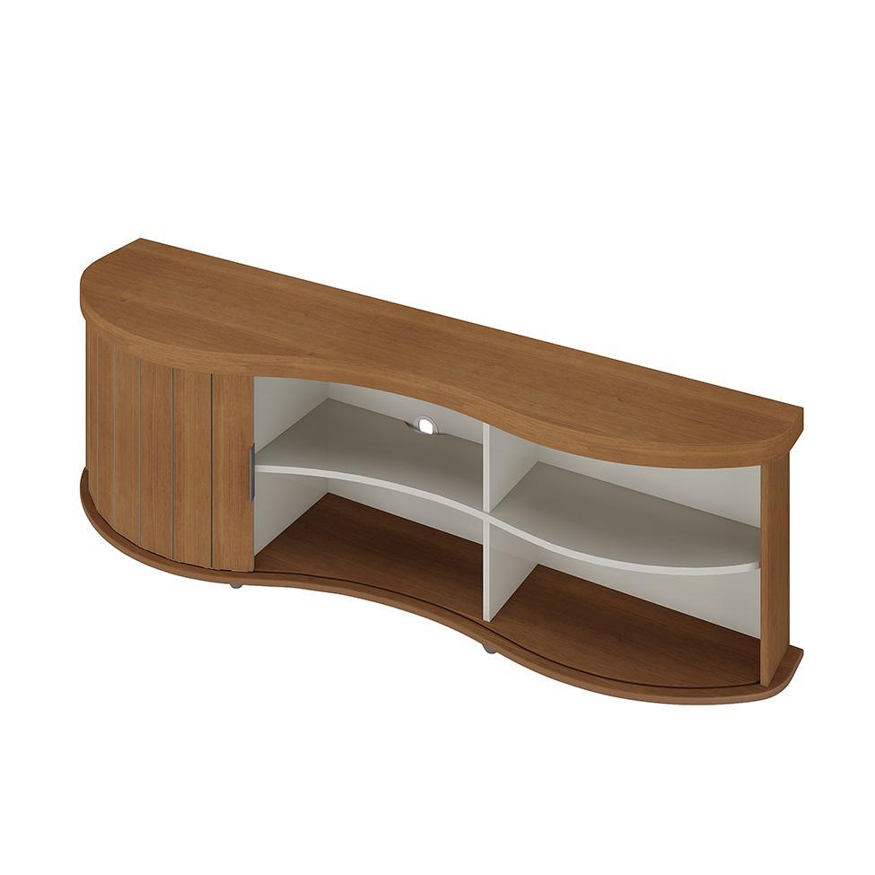 Rack para TV até 75 Polegadas Magnum Flex 1 PT Cinamomo e Off White - 7