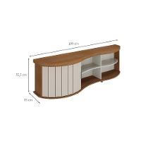 Rack para TV até 75 Polegadas Magnum Flex 1 PT Cinamomo e Off White - 3