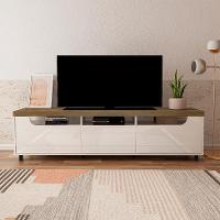 Rack para TV até 75 Polegadas Mercury 2 PT 1 GV Off White e Pinho 200 cm - 2