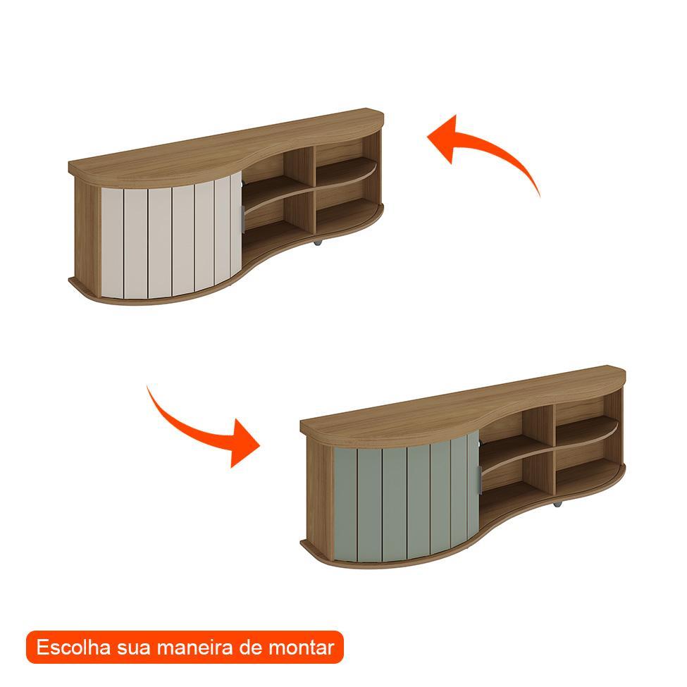 Rack para TV até 75 Polegadas Magnum Flex 1 PT Cinamomo - 2