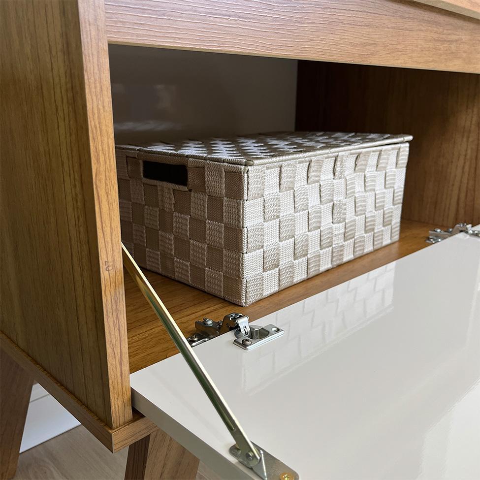 Rack para TV até 60 Polegadas Lotus 1 PT Cinamomo e Off White - 8