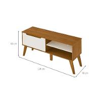 Rack para TV até 60 Polegadas Lotus 1 PT Cinamomo e Off White - 3