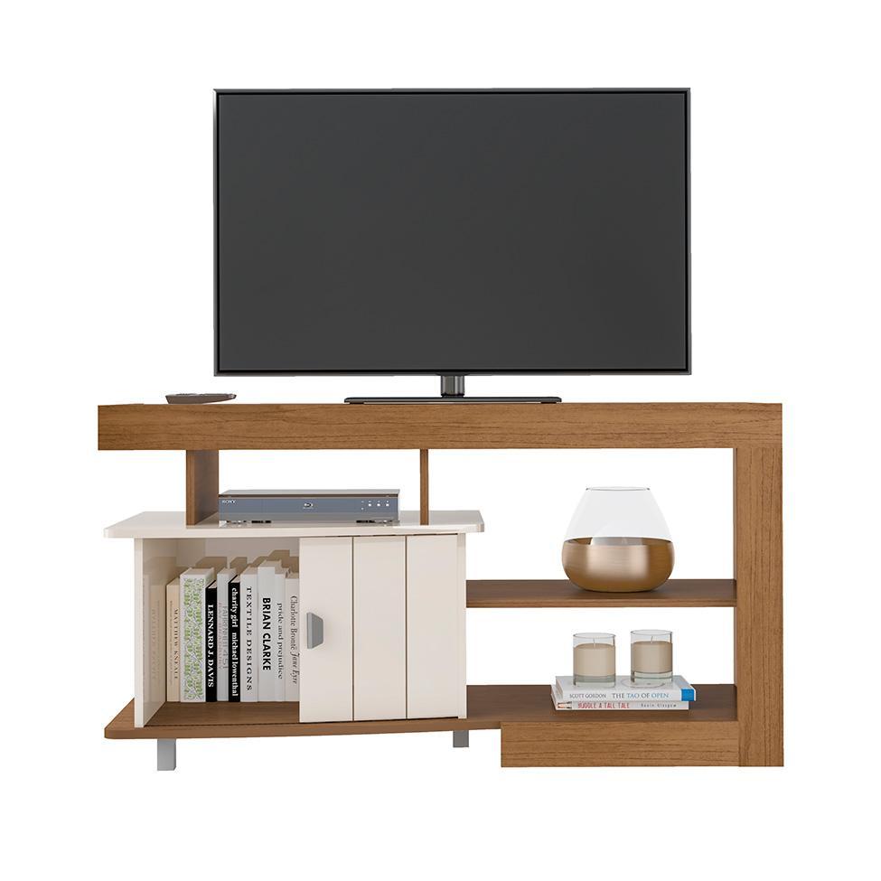 Rack para TV até 50 Polegadas Royal 1 PT Cinamomo e Off White - 6
