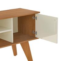 Rack para TV até 50 Polegadas Frank 1 PT Cinamomo e Off White - 2