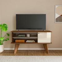Rack para TV até 50 Polegadas Frank 1 PT Cinamomo e Off White - 7