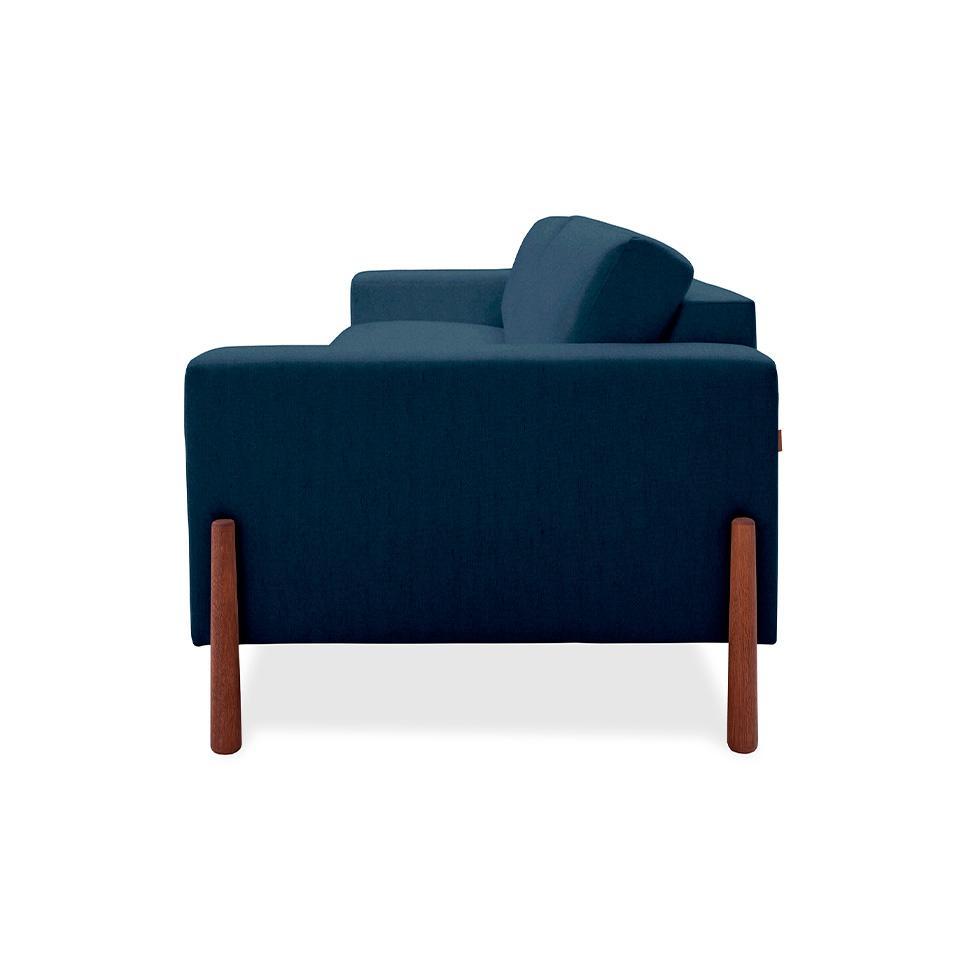 Sofá 3 Lugares Laura Linho Azul 210 cm - 4