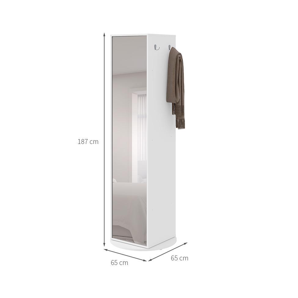 Sapateira com Espelho Esthela 1 PT Branca - 3