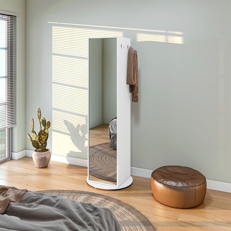 Sapateira com Espelho Esthela 1 PT Branca - 4