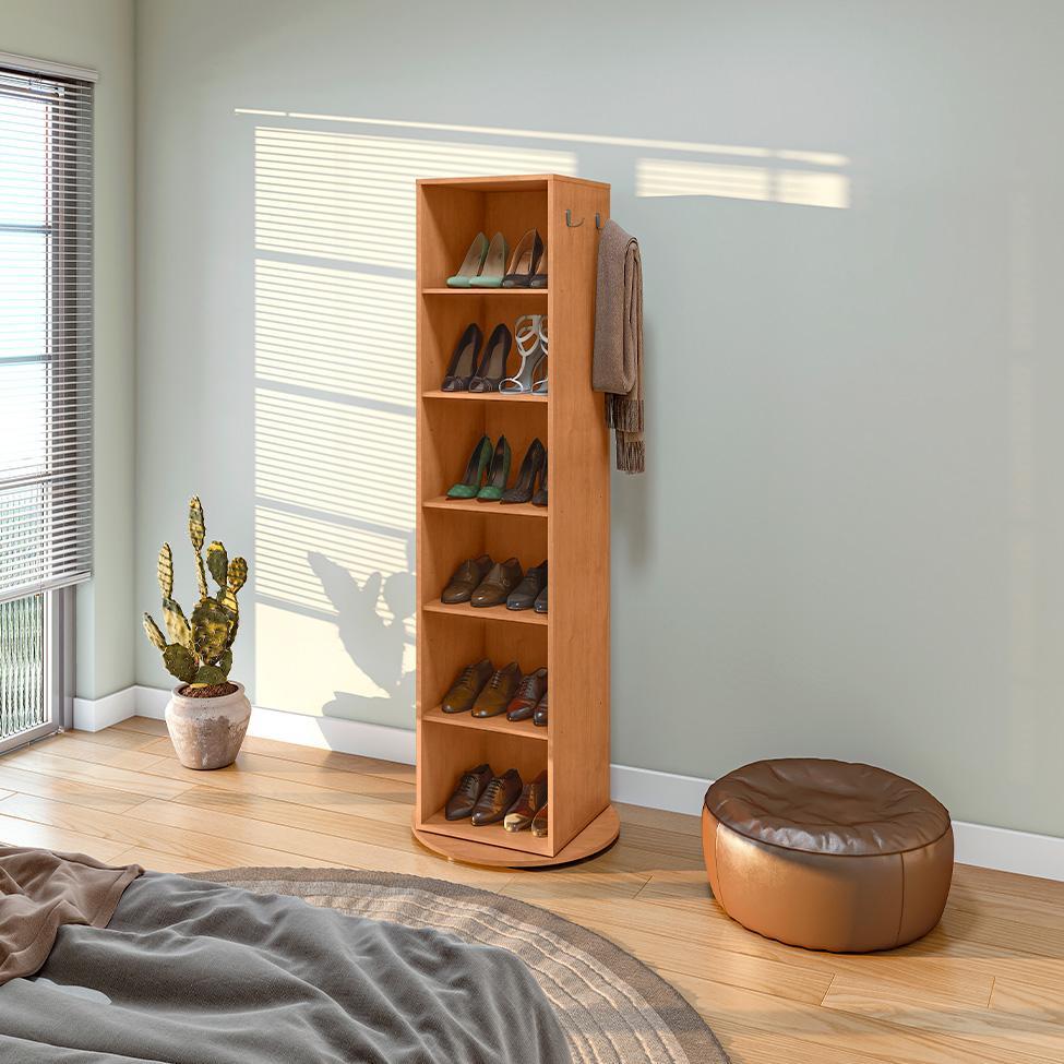 Sapateira com Espelho Esthela 1 PT Amêndoa - 5