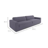 Sofá 3 Lugares Luigi Linho Cinza 180 cm - 3