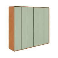 Guarda-Roupa Casal Loop 100% MDF 6 PT 6 GV Amêndoa e Sálvia - 1